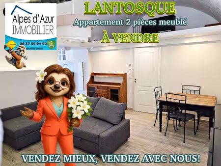vente appartement 2 pièces 43.9 m² à lantosque (06450)  94 000 €