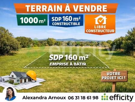 terrain constructible viabilisé à vendre