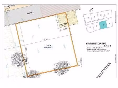 terrain constructible à vendre