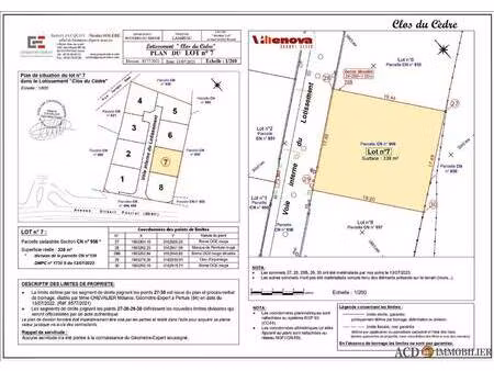 terrain constructible viabilisé à vendre