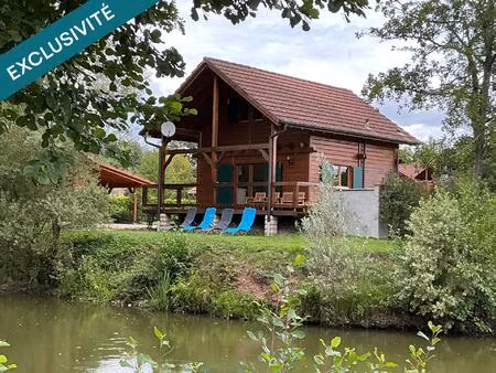 chalet 60m2 avec étang  5 pièces 2 chambres 760 m2 de terrain