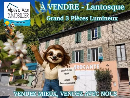 achat appartement 3 pièces 55m² lantosque 06450