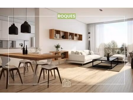 vente appartement neuf 3 pièces 61m2 roques - 267900 € - surface privée