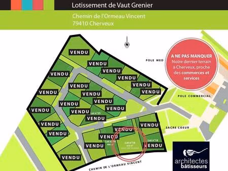 terrain constructible viabilisé à vendre