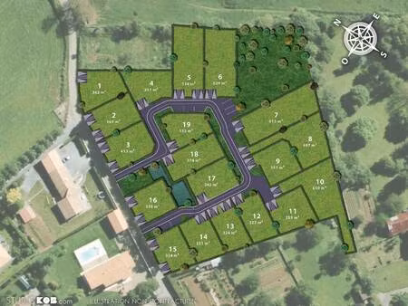 terrain constructible viabilisé à vendre