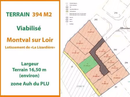 terrain constructible viabilisé à vendre