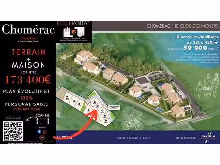 terrain avec maison neuve à vendre