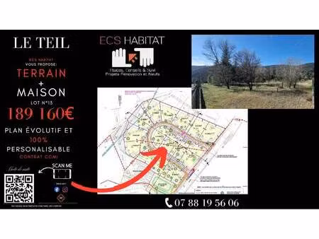 terrain avec maison neuve à vendre