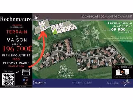 terrain avec maison neuve à vendre