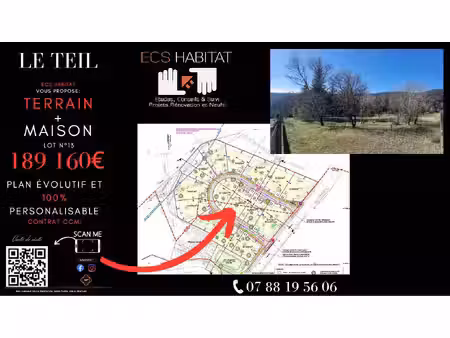 terrain avec maison neuf à vendre