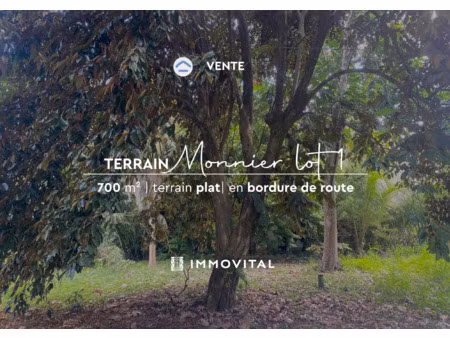 à vendre terrain plat 700 m2 monnier  lamentin (guadelo