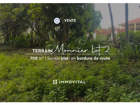 vente terrain dans le quartier de monnier dans la commune du