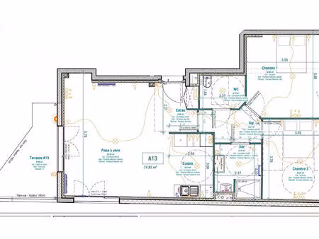 vente appartement 3 pièces 74 m² rambouillet (78120)