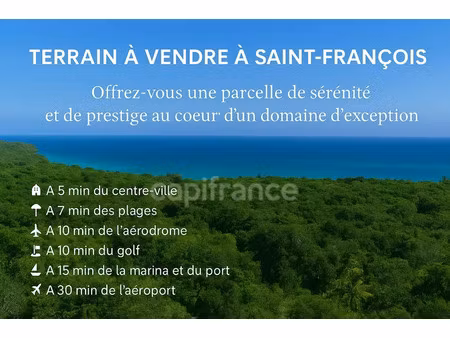 vente terrain 1701 m² à saint-françois (97118)  320 727 €