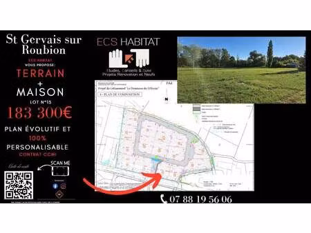 terrain avec maison neuve à vendre