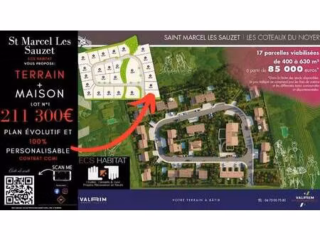 terrain avec maison neuve à vendre