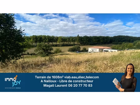 vente terrain 1608 m² nailloux (31560)