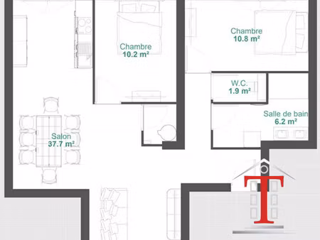 plateau nu a amenager en t3 ou t4