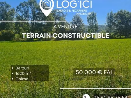 vente terrain 1620 m² pontacq (64530)