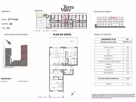 vente appartement 3 pièces 75.21 m² à pietrosella (20166)  495 000 €