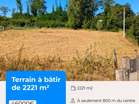 terrain à vendre bletterans 2221m2 46 000€