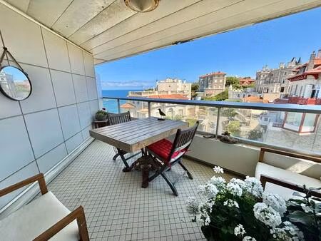 miramar/quartier imperial  studio vue mer avec terrasse