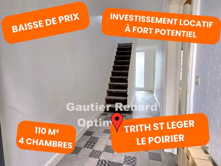 vente maison 7 pièces 110 m² trith-saint-léger (59125)