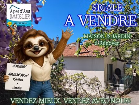 achat maison 4 pièces 97m² sigale 06910