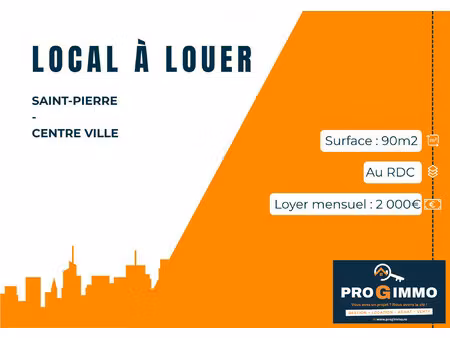 a louer - local 90m2 st pierre centre ville