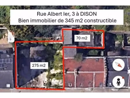 terrain 275 m2 + annexe gros oeuvre ouvert de 70 m2
