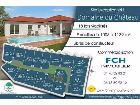 terrain constructible viabilisé à vendre