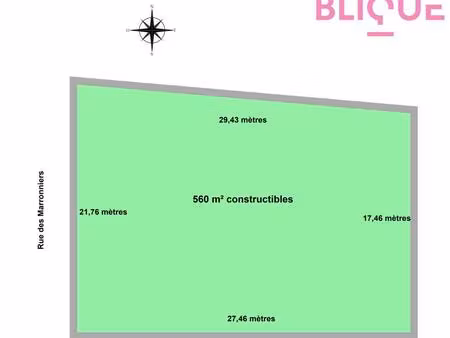 terrain constructible à vendre