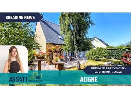 vente maison viager à acigné (35690) : à vendre viager / 190m² acigné