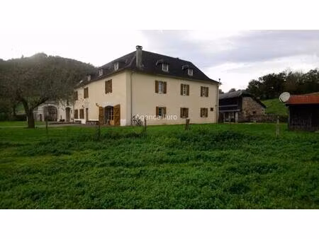 proximite oloron - ensemble immobilier avec terres agricoles et bois -