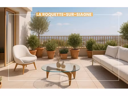 vente appartement neuf 3 pièces 75m2 la roquette-sur-siagne - 455000 € - surface privée