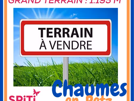 a vendre - chaumes en retz - terrain plat a batir/constructi