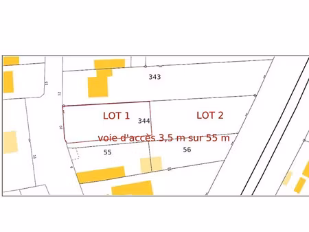 vente terrain 1443 m² à chatellerault (86100)  96 200 €
