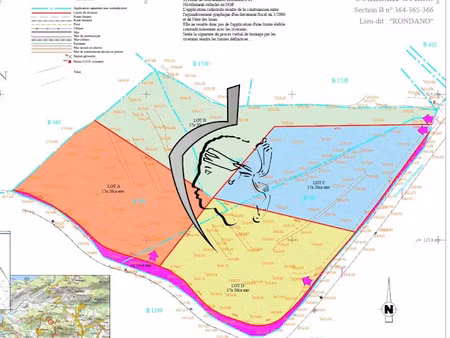 vente terrain 1720 m² à alata (20167)  200 000 €