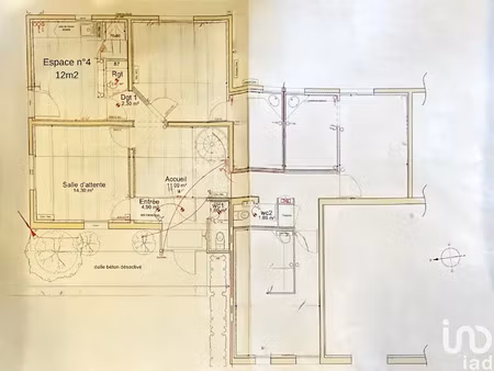location locaux professionnels 54 m² à belin-béliet (33830)  450 €