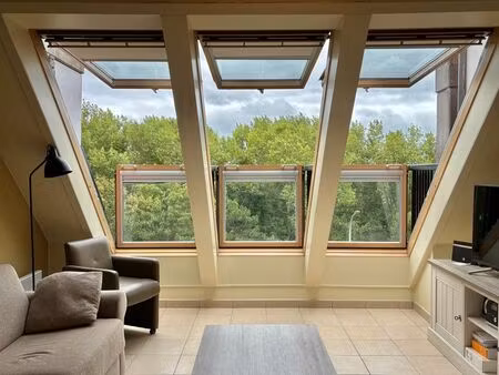 zonnig appartement met slaapkamer en slaaphoek.