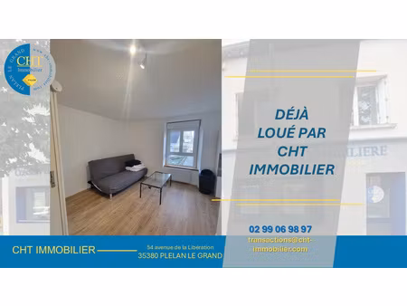 location appartement 1 pièce 18m² plelan le grand 35380
