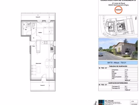 vente appartement 2 pièces 48 m² saint-laurent-d’agny (69440)