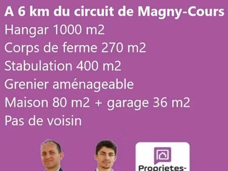 magny-cours - ancienne ferme avec maison et 3 hectares de terres