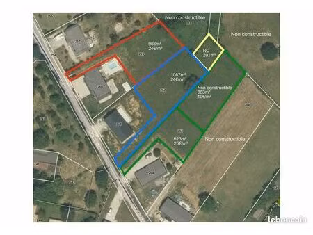 terrains à vendre à la fourchotte