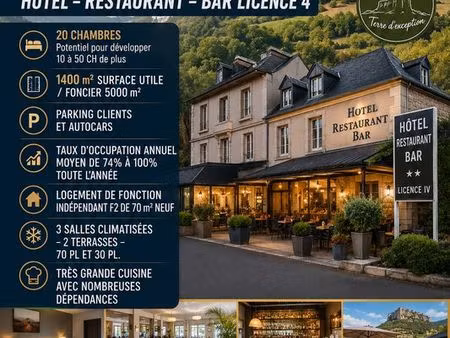 bar  hotel  restaurant 1400 m² millau