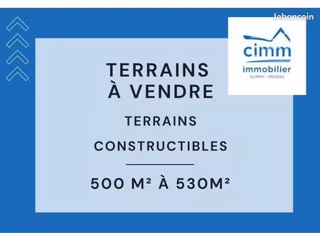 terrain 500 m² pipriac