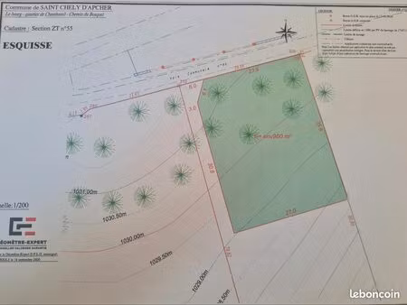 terrain constructible environ 960m2