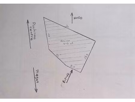 terrain de 419 m2 entre terre et mer  dans un bel environnement à plouhinec