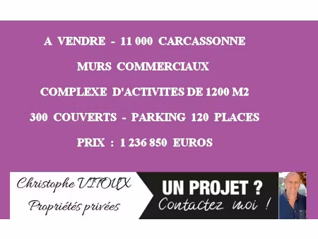 11000 carcassonne - murs commeriaux  complexe d'activites 1200 m²