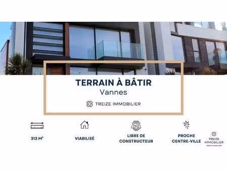 vente terrain à vannes ménimur - st-guen (56000) : à vendre / 313m² vannes ménimur - st-gu